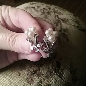 Vintage Mikimoto Pearl Earrings